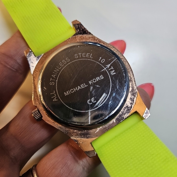 Michael Kors neon watch! Sparkly! ✨💚 - Picture 2 of 5